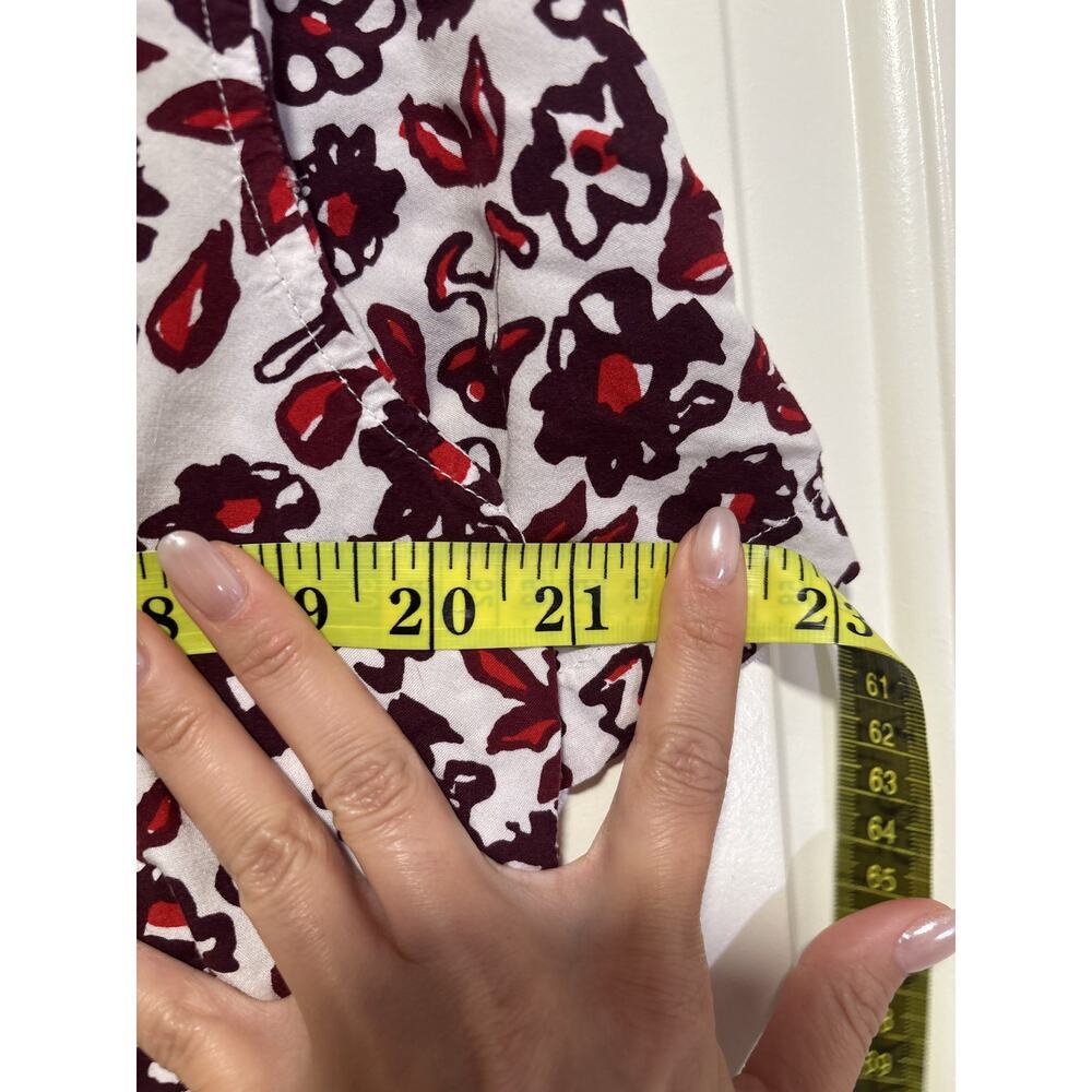Vans Medium Floral Button Down Shirt Red White - Picture 4 of 7